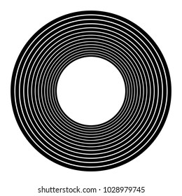 Concentric circles, concentric rings. Abstract radial graphics.