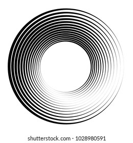 Concentric Circles, Concentric Rings. Abstract Radial Graphics.