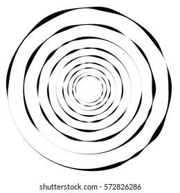 Concentric Circles Rings Geometric Spiral Vortex Stock Vector (Royalty ...