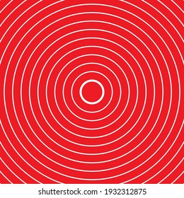 Concentric circles, rings. Radial lines. Circular vector illustration