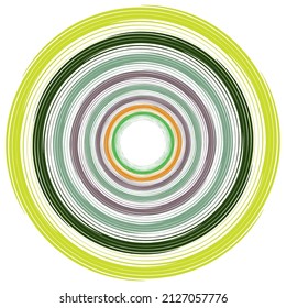 Concentric circles rings. Spiral, swirl, twirl element. Volute, helix.