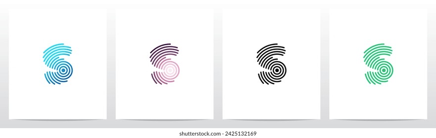 Concentric Circles Ripples Signal Letter Logo Design S