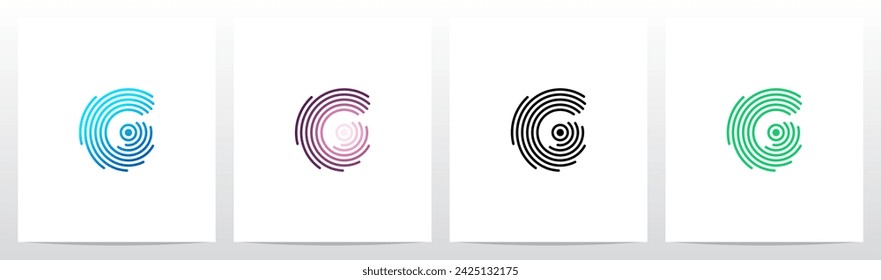 Concentric Circles Ripples Signal Letter Logo Design G