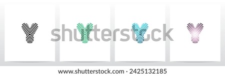 Concentric Circles Ripples Signal Letter Logo Design Y