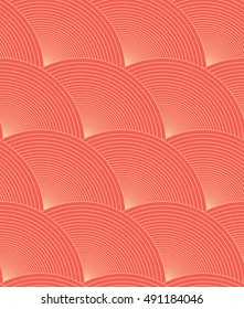 concentric circles scales seamless pattern in pink shades