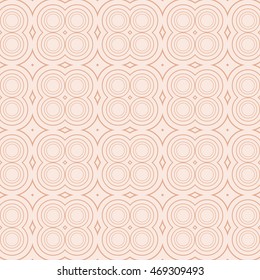 concentric circles. Seamless illustration. vector. beige, pastel color. for interior design, printing, textile industry