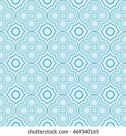 concentric circles. Seamless illustration. vector. blue. for interior design, printing, textile industry