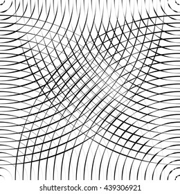 Concentric circles seamless monochrome pattern. Abstract geometry background