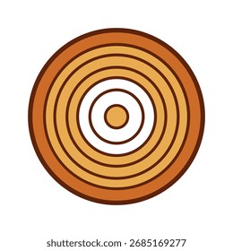 Concentric circles in shades of brown and orange rings
