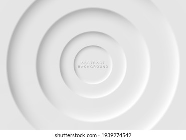 Concentric Circles with shadows, Abstract gray background Template for cover, poster, brochure, banner.