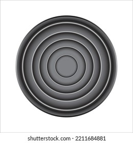 Concentric Circles with shadows, Abstract gray background Template for cover, poster, brochure, banner.