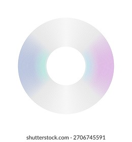 Concentric circles that makes a round shape like a disk. Vector element for your design.