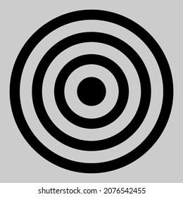 Concentric circles vector illustration. An isolated flat icon illustration of concentric circles with nobody.