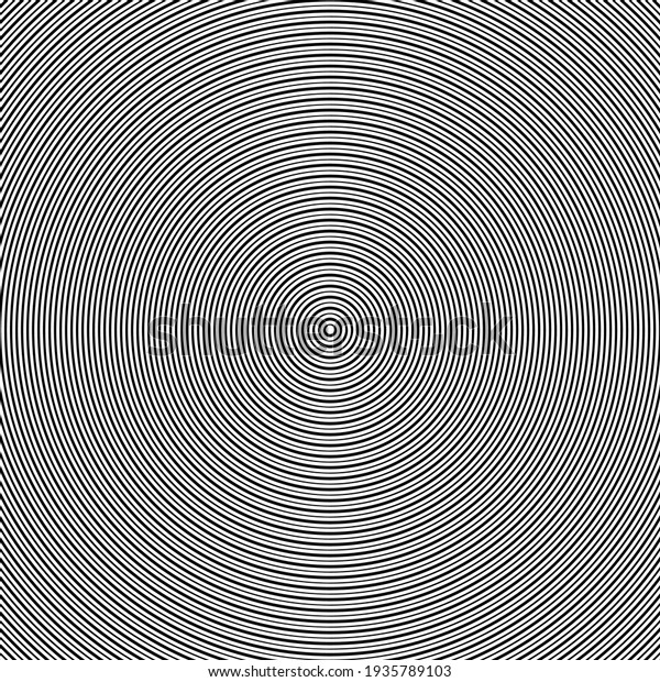 Concentric circles vector illustration.\
Monochrome graphical gradient. Futuristic sound wave effect.\
Abstract minimal\
pattern.