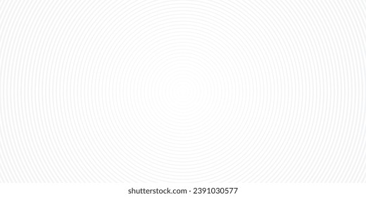 Concentric circles vector template. Dynamic centered rings pattern for social media content background or poster design. Grey on white background.