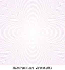 Concentric circles vector template. Dynamic rings pattern for social media content background or poster design. Pink on white background.