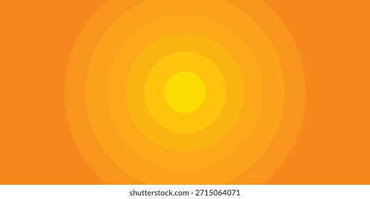 Círculos concéntricos de calor: un gradiente de amarillo y naranja que irradia hacia afuera