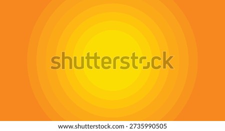 Concentric Circles of Warmth: A Gradient of Yellow and Orange Radiating Outward. vector Eps 10