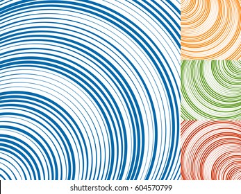Concentric circles,concentric rings abstract geometric pattern. Radial, radiating lines texture