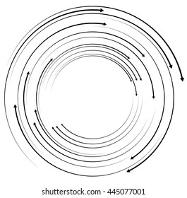 Concentric, Circular Arrows. Random Dynamic Circle Arrows.