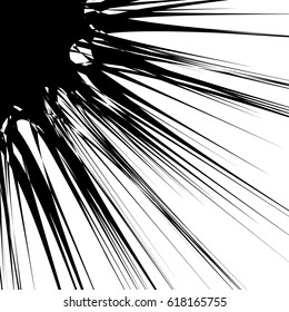 Concentric circular pattern. Random burst, radiating, radial element with distortion
