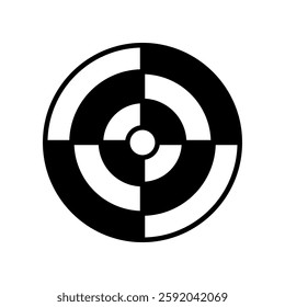 Concentric Circular Target Symbol on a White Background