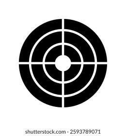 Concentric Circular Target Symbol on a White Background