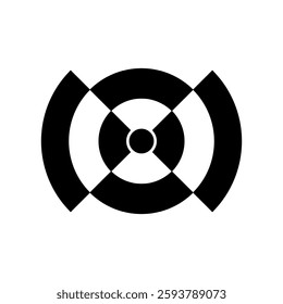 Concentric Circular Target Symbol on a White Background