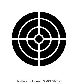 Concentric Circular Target Symbol on a White Background