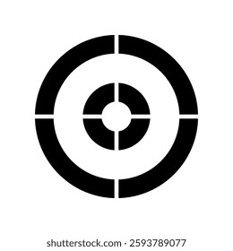 Concentric Circular Target Symbol on a White Background