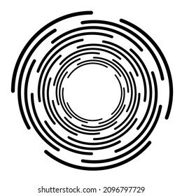 Concentric circulating, circle line and point. Abstract vortex line and dot background. Illustration for design your website and print.