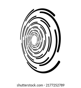 Concentric circulating, circle line and point. Abstract vortex line and dot background. Illustration for design your website and print.