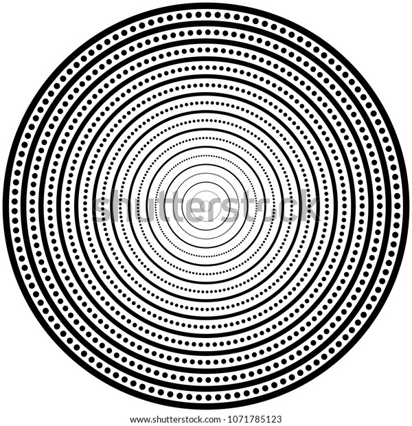 Concentric circulating, circle line and point.\
Abstract vortex line and dot background. Vector illustration for\
design your website and\
print