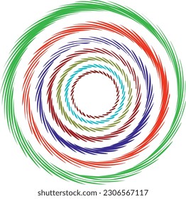Ilustraciones concéntricas coloridas del Design Stock