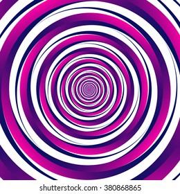 Concentric - converging circles. Abstract vortex, spiral