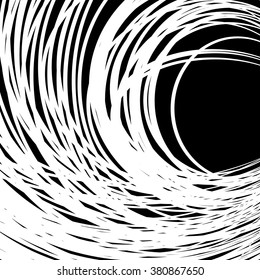 Concentric - converging random circles. abstract vortex, spiral