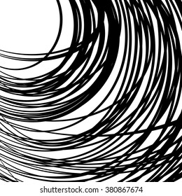 Concentric - converging random circles. abstract vortex, spiral