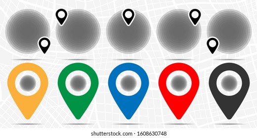 Concentric diagram icon in location set. Simple glyph, flat illustration element of charts and diagrams theme icons