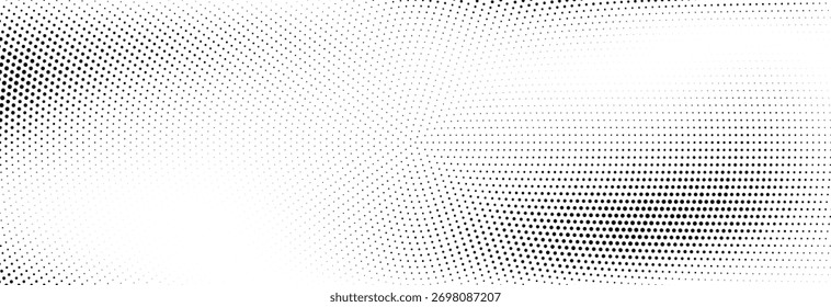 Textura de gradiente de ruído pontilhado concêntrico. Fundo de grão de meio-tom radial. Pano de fundo de arte pop cômica para cartaz, banner, capa, impressão. Papel de parede de sobreposição gradual grunge. Padrão de grade de desenho animado de vetor