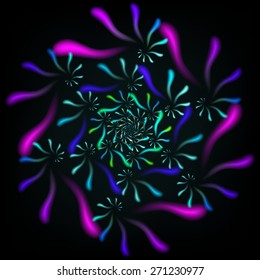 Concentric fractal with dark background