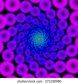 Concentric fractal with dark background