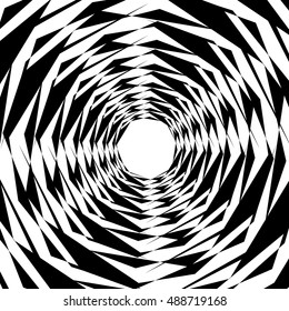 Concentric geometric hexagons / octagons. Abstract monochrome pattern. Editable vector.