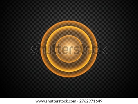 Concentric glowing orange circles on black background