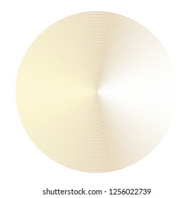 Concentric gold color circle elements. Element for graphic web design, Template for print, textile, wrapping, decoration, vector illustration