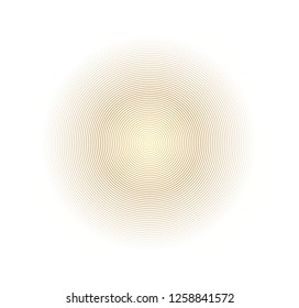 Concentric gold color circle elements. Element for graphic web design, Template for print, textile, wrapping, decoration, vector illustration