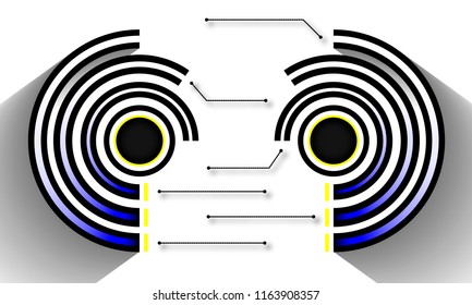 concentric graphical circular infographics