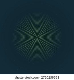 Círculos verdes concêntricos em um fundo escuro, criando um efeito visual hipnótico.