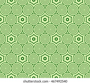 concentric green color circle. seamless vector background. for interior design, textile, wallpaper, presentation