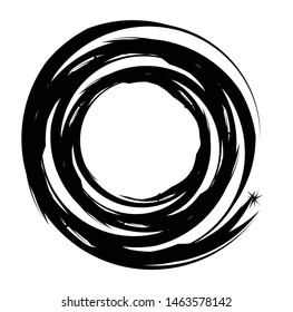 Concentric / grungy circular circle element. Radial, radiating textured / circular, circle shape

