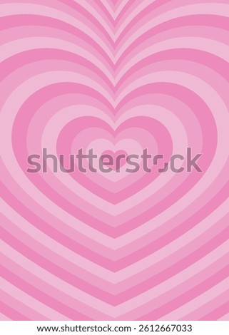 Concentric Heart, Image Background, Pop Design, Decorative Radiating Shape, Vertical